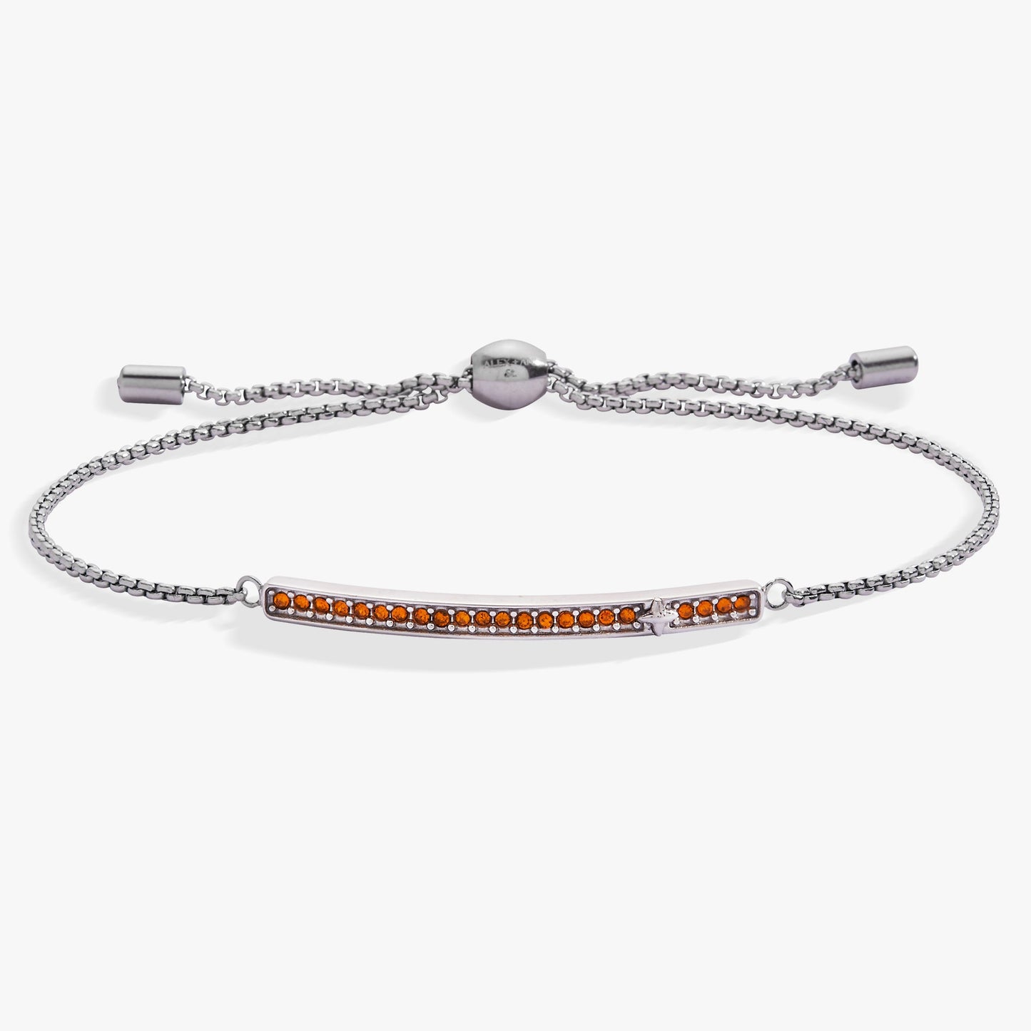 November Birthstone Pavé Bolo Bracelet with Topaz Glow, Everyday Gifts