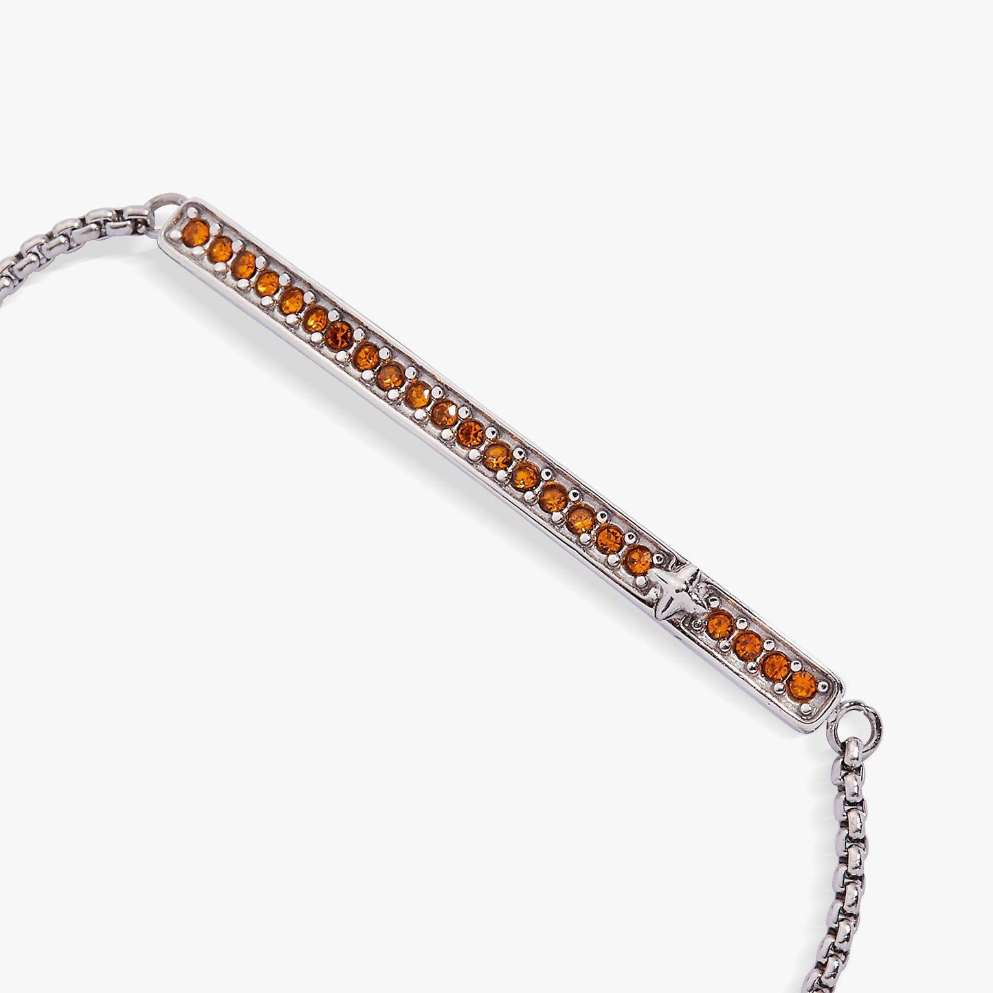 November Birthstone Pavé Bolo Bracelet with Topaz Glow, Everyday Gifts