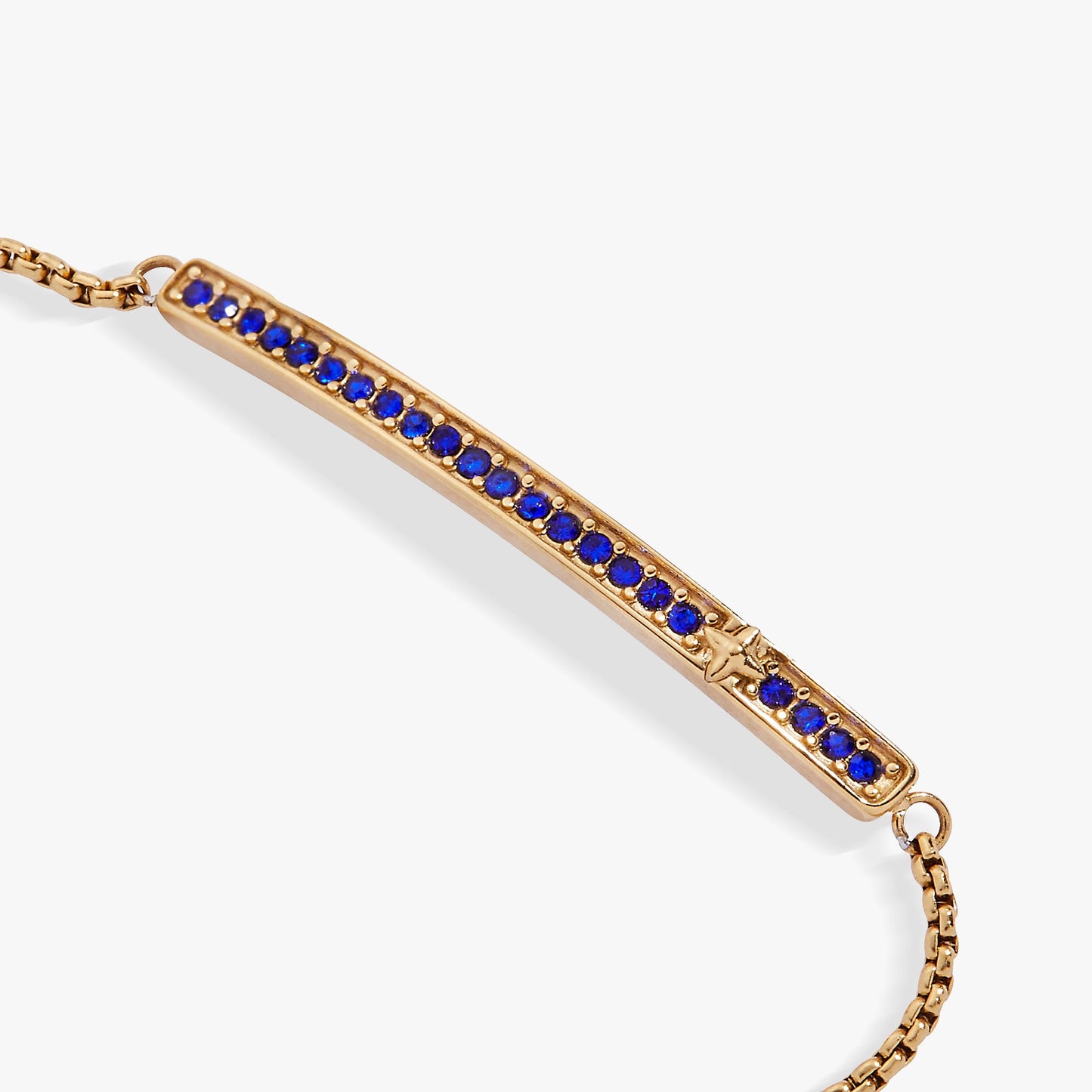 September Everyday Birthstone Pave Bolo Bracelet with Sapphire Glow Gi