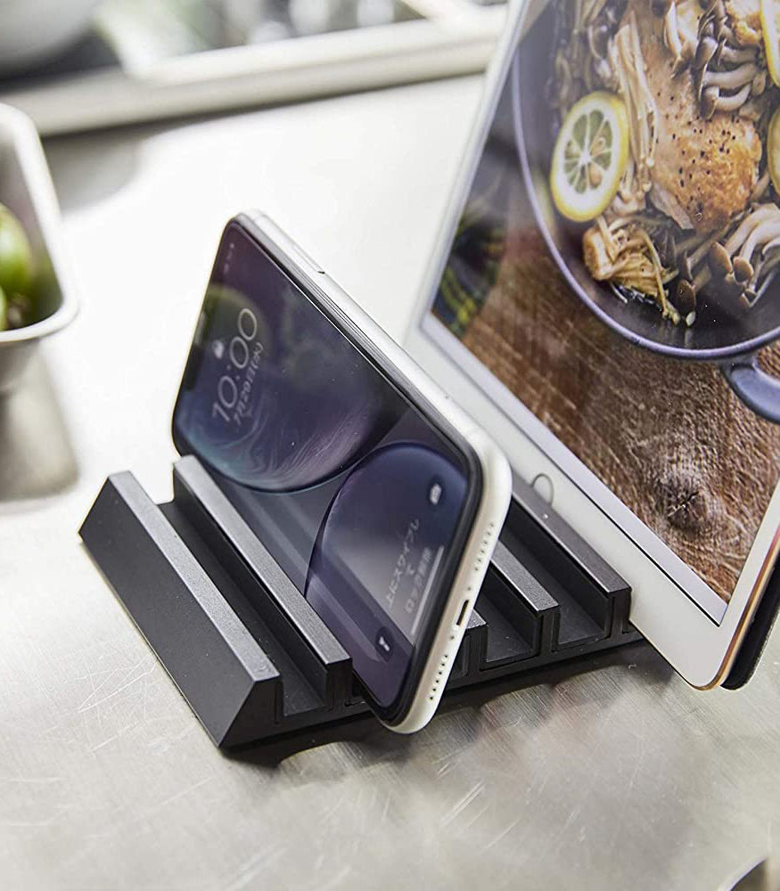Aluminum Phone & Tablet Stand — Compact Charging Rack