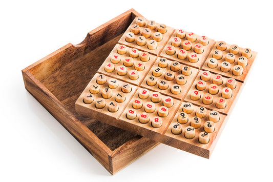 Wooden Sudoku Board Set — Reusable Peg Sudoku (3 Levels)