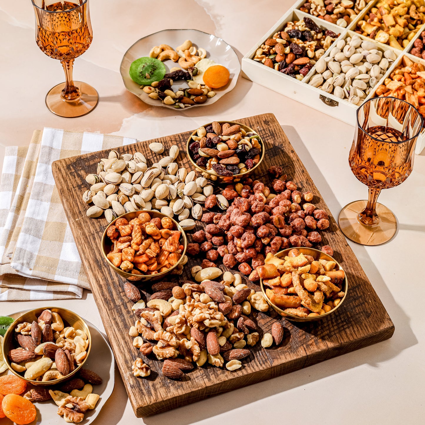 Gourmet Nut Sampler Crate – Reusable Wooden Gift