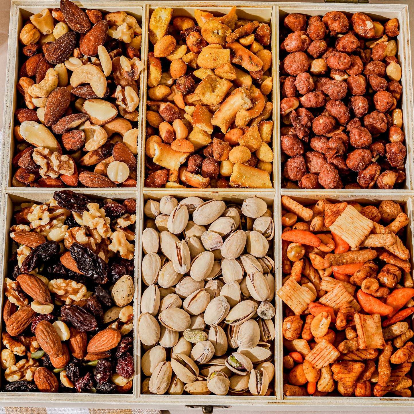 Gourmet Nut Sampler Crate – Reusable Wooden Gift