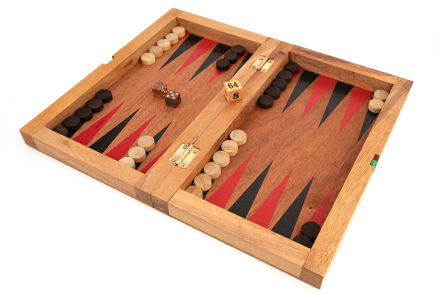 Classic Backgammon & Checkers Foldable Wooden Board Game