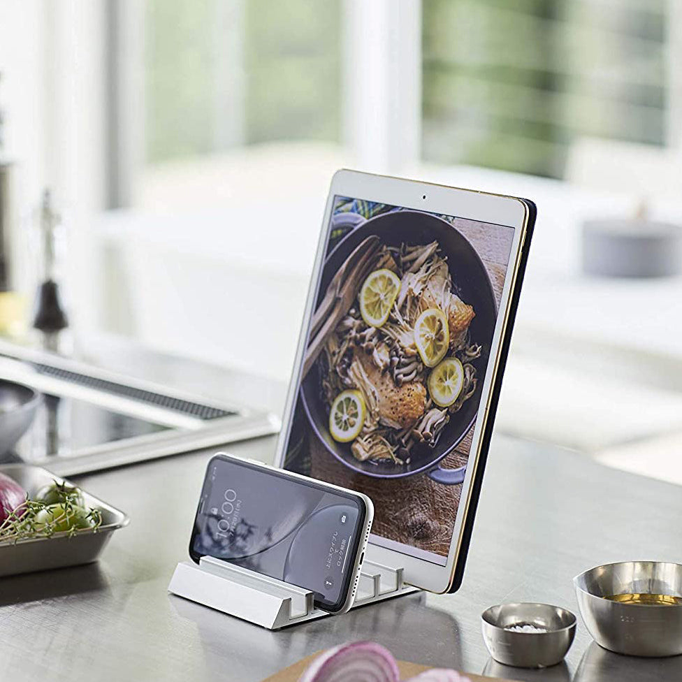 Aluminum Phone & Tablet Stand — Compact Charging Rack