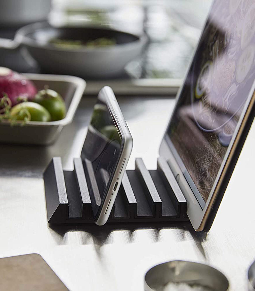 Aluminum Phone & Tablet Stand — Compact Charging Rack